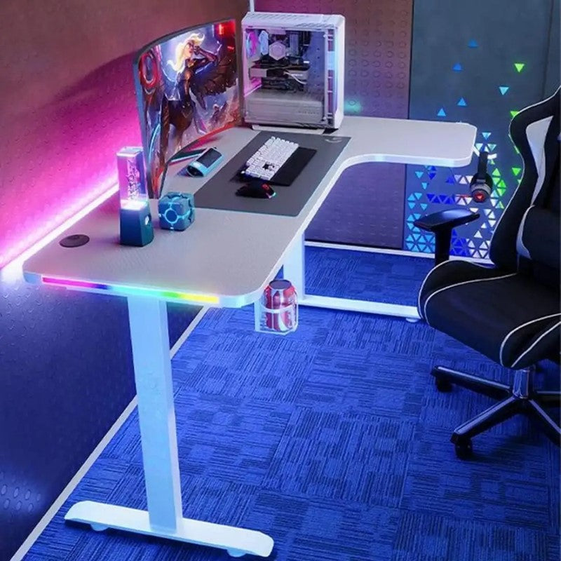 Royal RGB L Gaming Desk (Right Side) 140 x 60 x 100 cm - White Royal RGB L Gaming Desk (Right Side) 140 x 60 x 100 cm - White